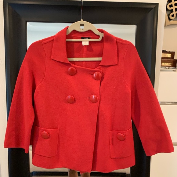 J CREW CORAL SWEATER BLAZER - Picture 5 of 7